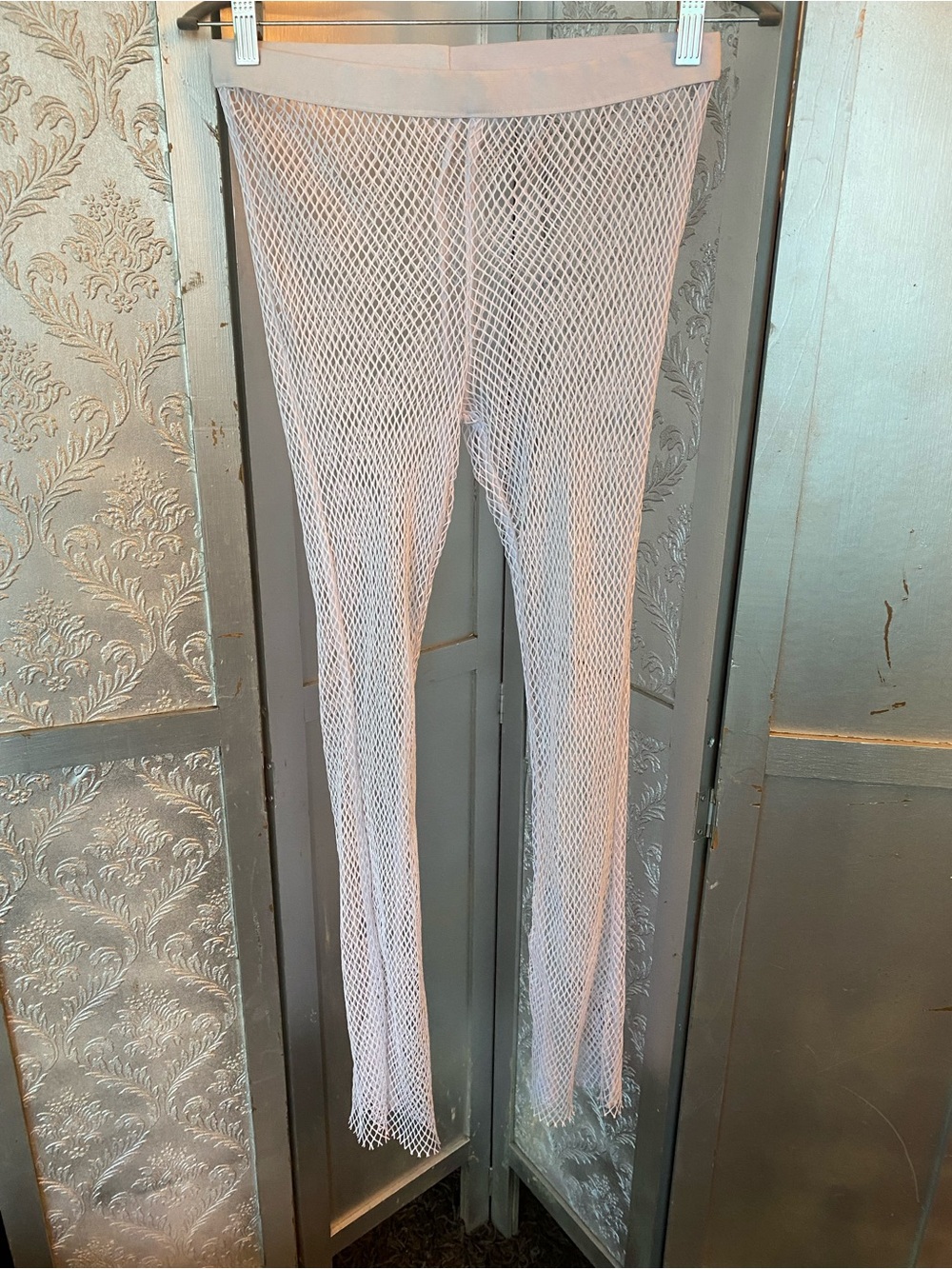 Women's White Fishnet Jeans - Lightweight Layering Leggings